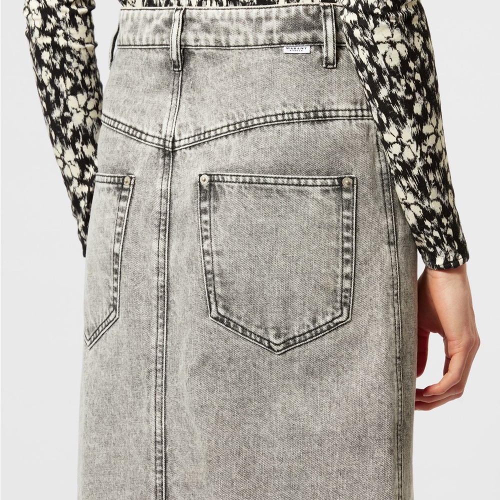 ISABEL MARANT ÉTOILE Toria Faded Denim Skirt